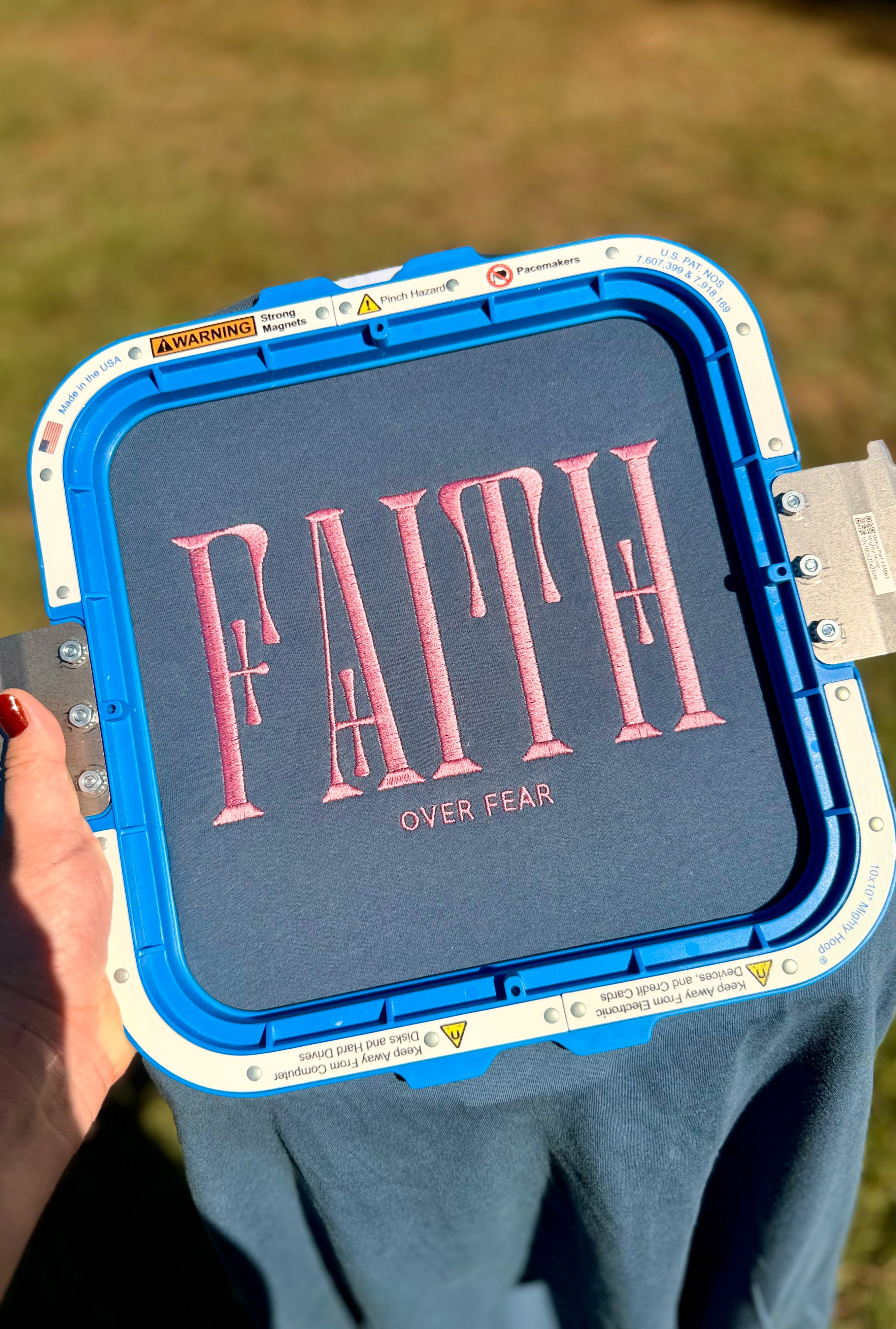 Faith Over Fear Embroidered Sweatshirt or T-Shirt