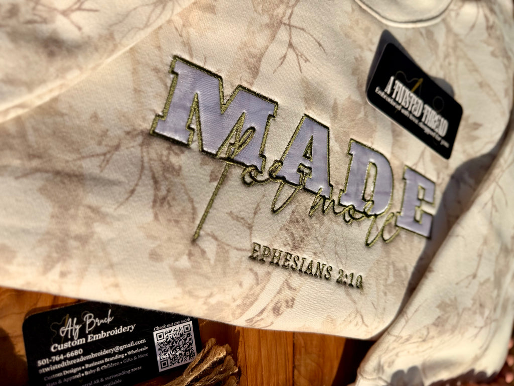 Made for More | Faith-Inspired Appliqué Sweatshirt or T-Shirt