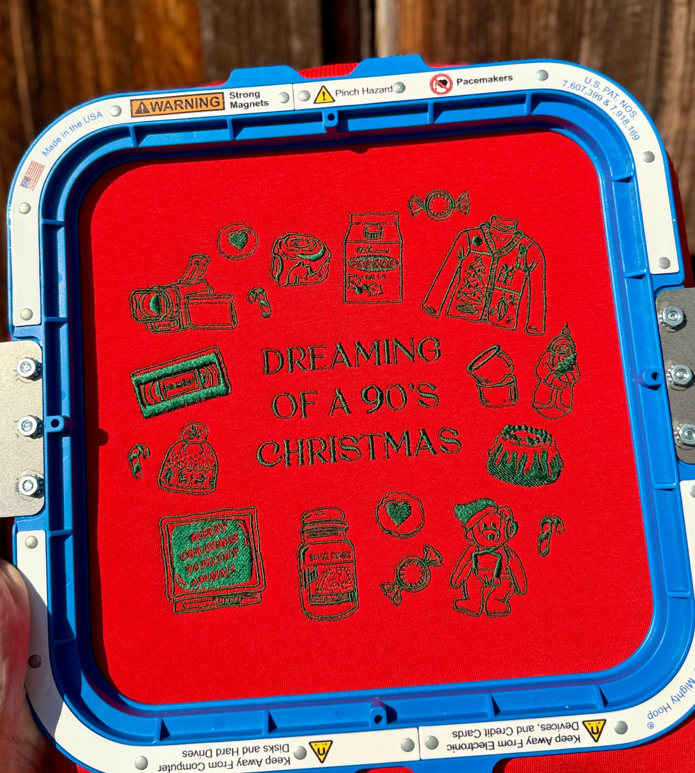 Dreaming of a 90s Christmas Embroidered Sweatshirt or T-Shirt
