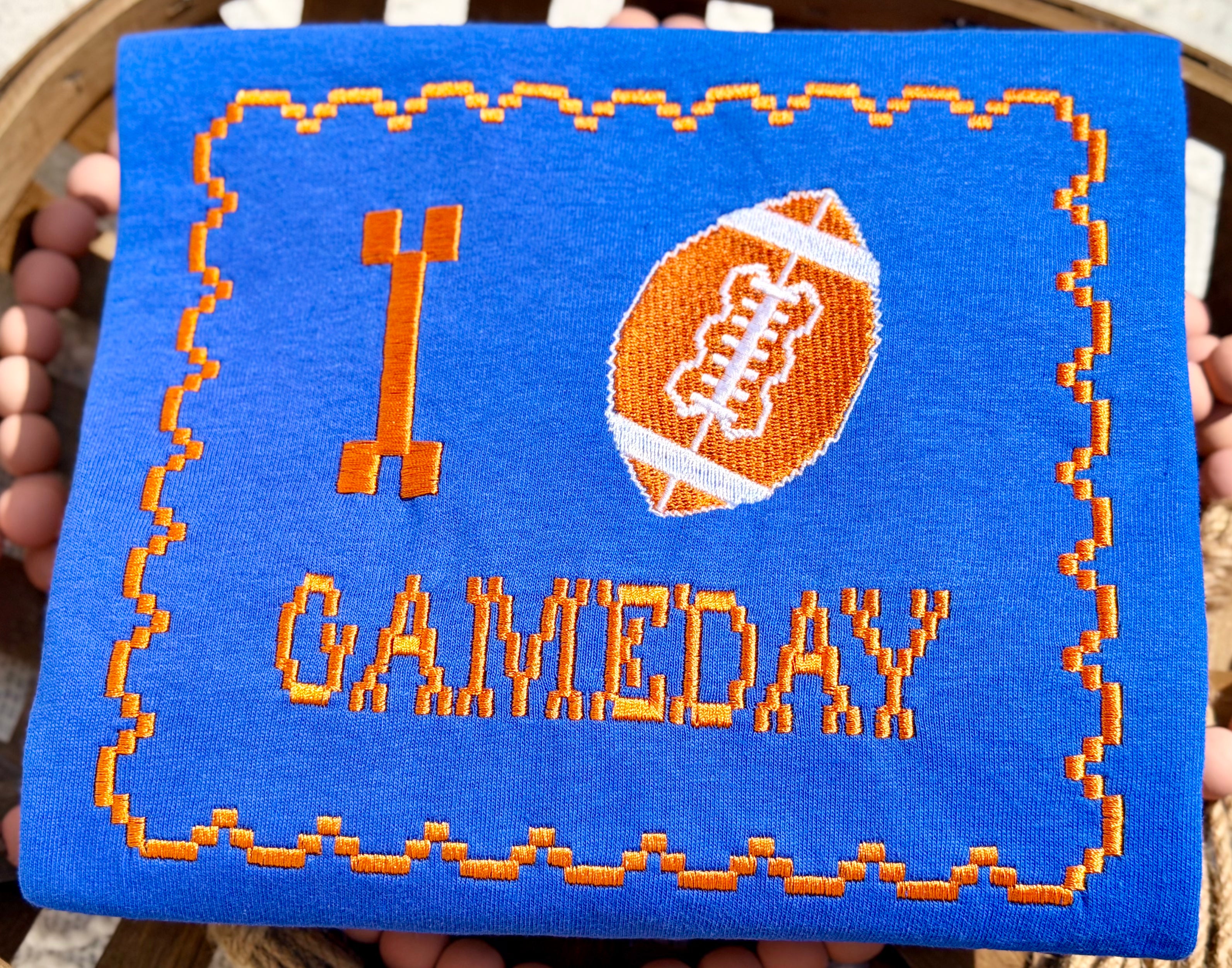 Game Day Embroidered Sweatshirt or T-Shirt 🏈